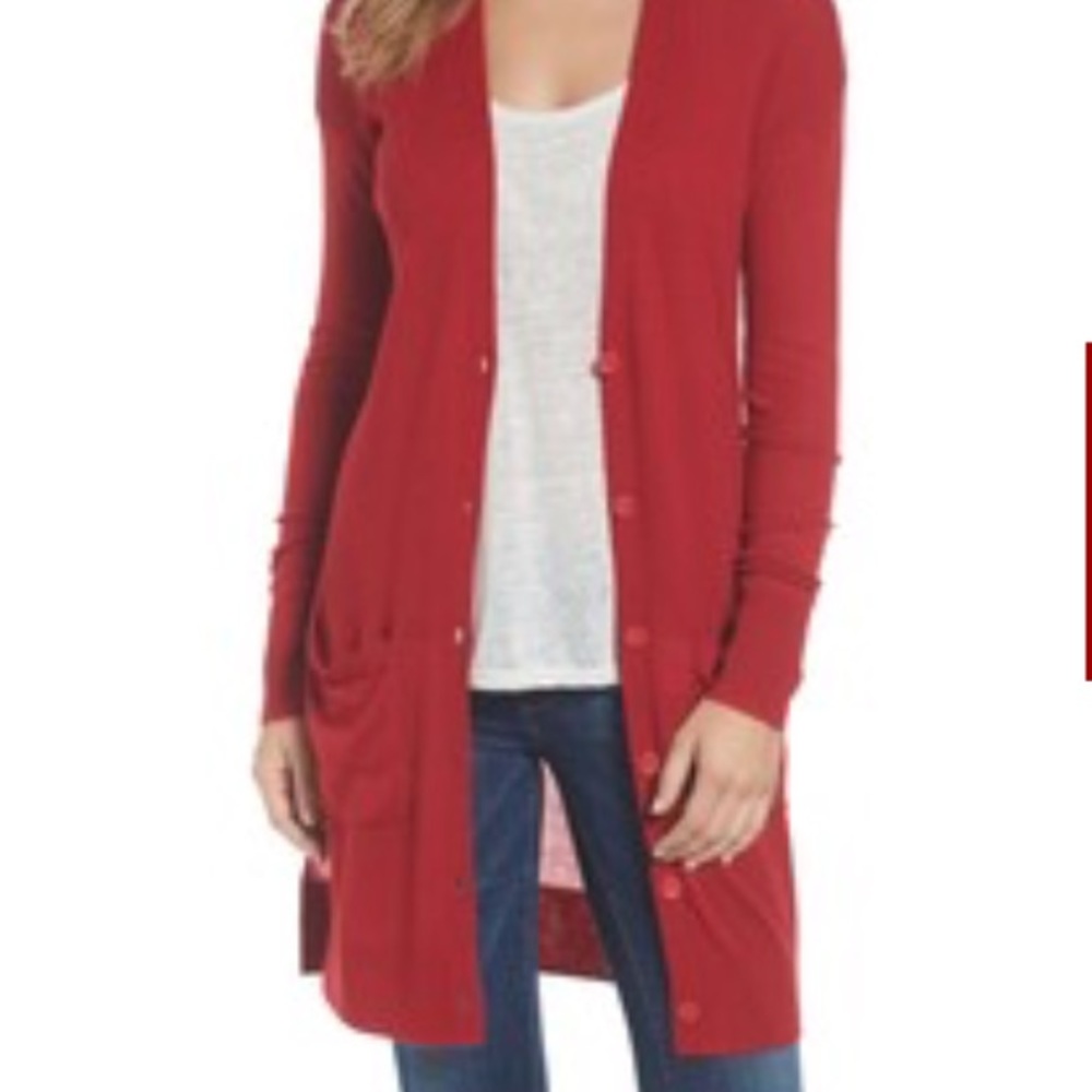 Halogen Ribbed Knit Cardigan